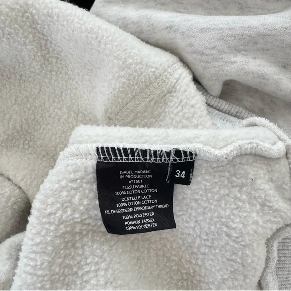 Isabel Marant Grey Big Logo Hoodie Sweatshirt - Picture 5 of 6